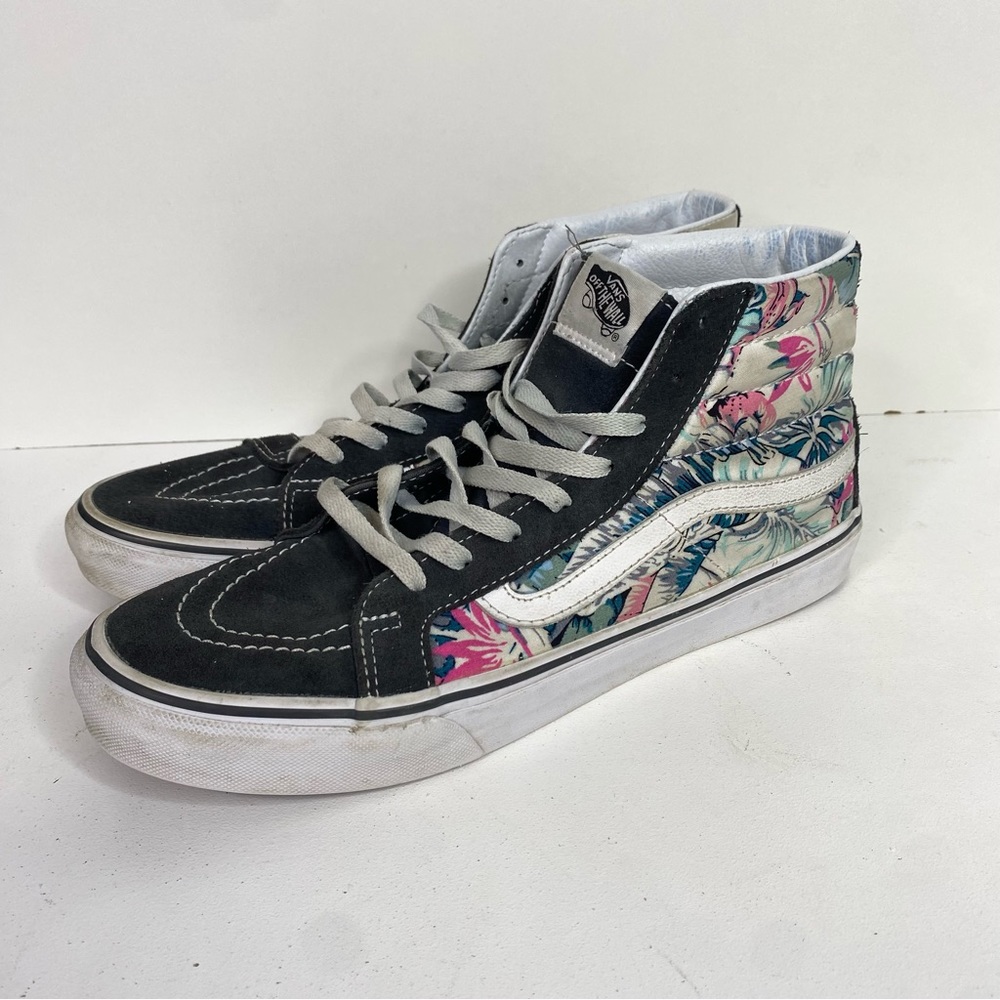 Vans Sk8-Hi Size 8.5 Floral High Top Sneaker Shoe Skate